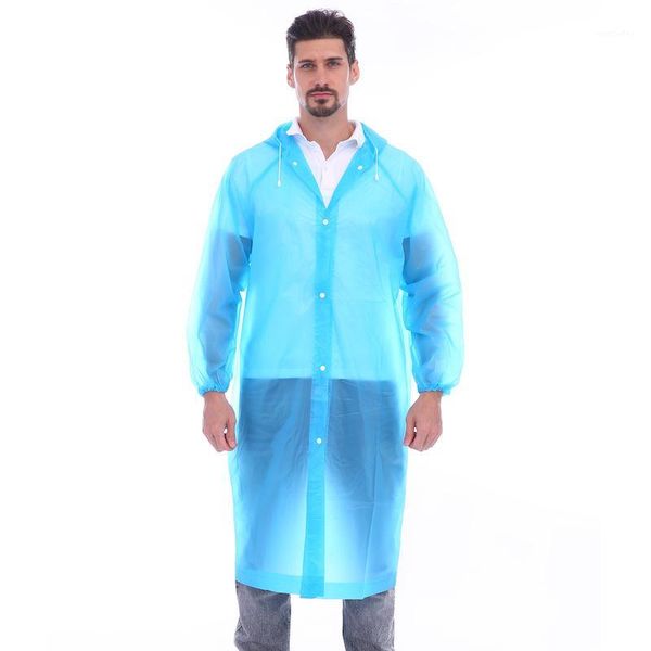 

raincoats outdoor peva cuff elastic rubber band cap rope windproof thickened non disposable raincoat1