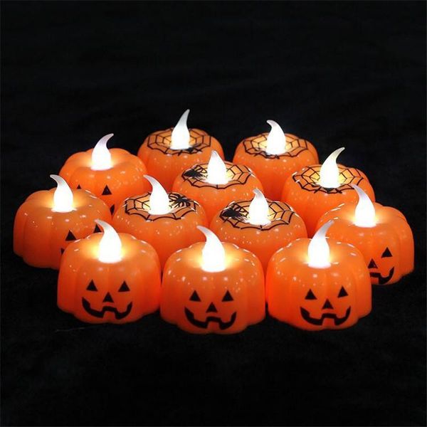 

classic candle lantern pumpkin design small led durable indoor candle lamp candle lantern halloween party decoration bbylur