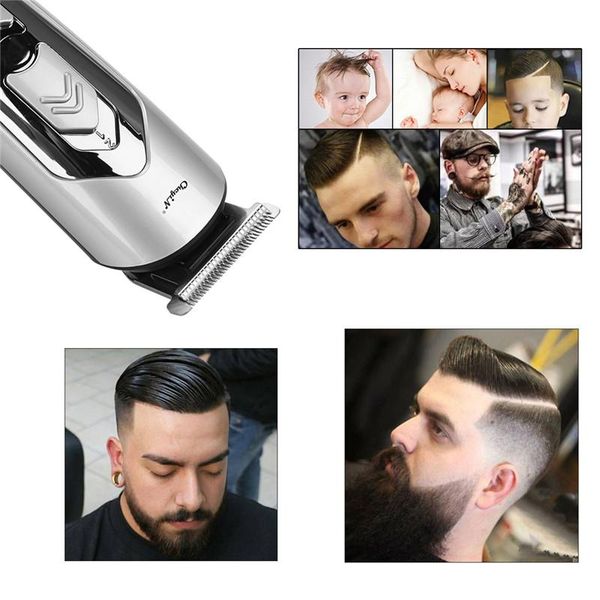 

professional precision hair trimmer rechargeable hair cutting machine haircut beard barber shaving razor with alloy blade comb h wmtmyp