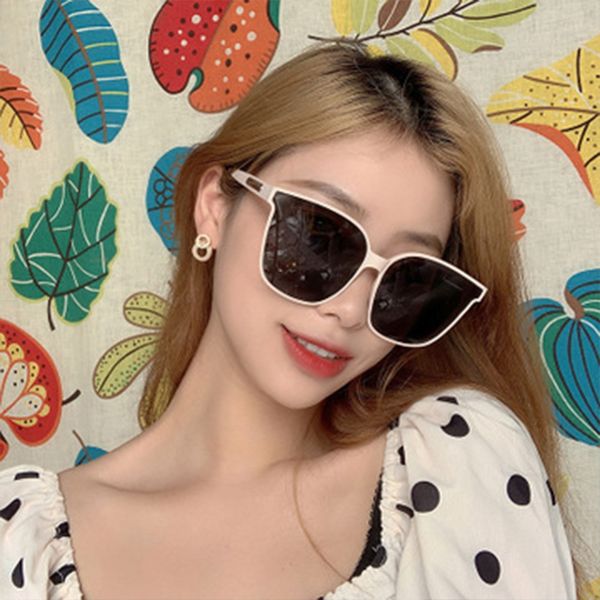 

fashion square cat eye sunglasses korean oversized anti-glare vintage delicate sun glasses big frame eyewear uv400