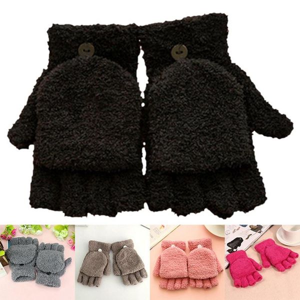 

girls women ladies hand wrist warmer winter fingerless gloves mitten female gloves women winter warm, Blue;gray