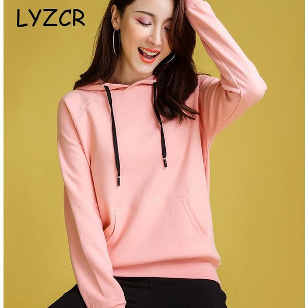 

spring chic hoodies women's sweatshirt female boyfriend loose purple hoodies sweatshirts women loose sweatshirt with hooded, Black