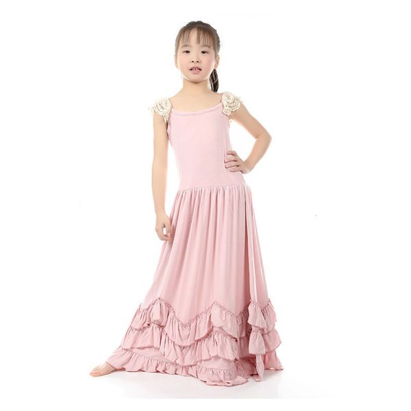 

new cuhk summer girls' drs princs sle beautiful children's skirt with lace underskirt, Red;yellow
