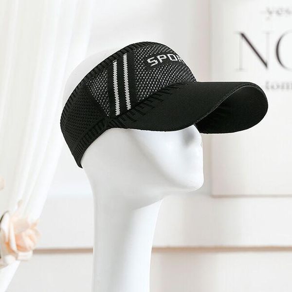 

new outdoor hiking golf knitted cap summer women casual cotton visor cap sun hat ess running gorros1, Blue;gray