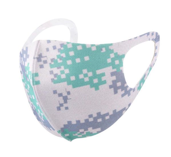 

face new organge camo cover anti-bacterial camouflage pm2.5 respirator dustproof washable reusable silk cotton mask