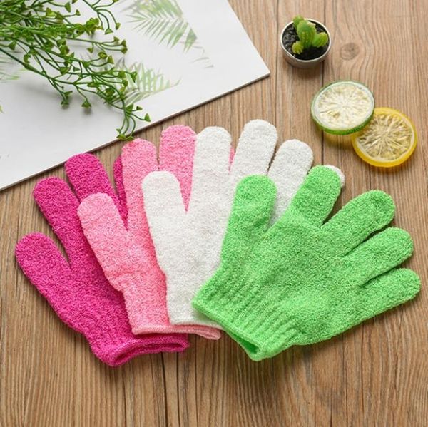 

factory exfoliating gloves factorynslffingers five shower body spa massage cleaning scrubber candy bath towel 7 colors dw4874