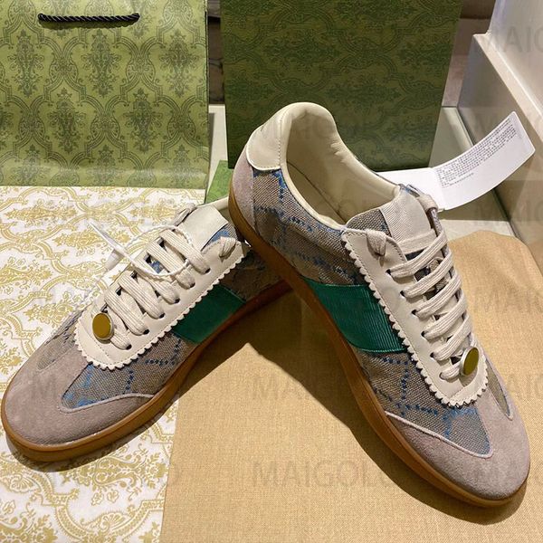 

50%off men women designer shoes boots tennis rhyton b23 rubber sole red bottom green stripe colorful canvas leisure casual white, Black