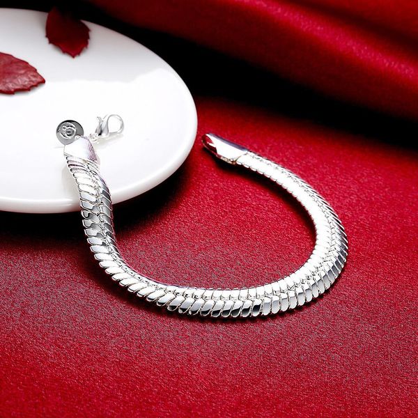 

silver color 10mm snake 21.5cm noble wedding for women men noble solid fashion jewelry gifts mens chain jewelry bracelet h231 h sqcvoi, Black