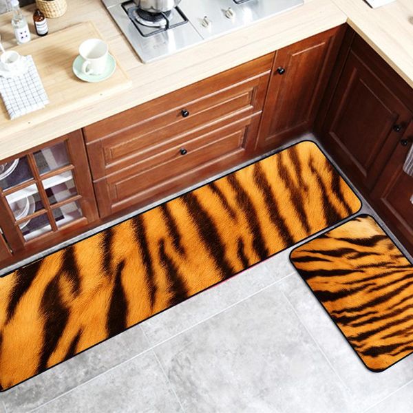 

classic 3d printing leopard striped carpets for living room kitchen mat entry anti-slip rugs bedroom blanket floor mat