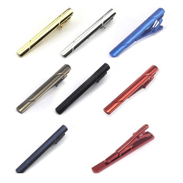

new tie clips for men fashion style metal blue tone bar practical necktie clasp tie pin man gift cufflinks jllgzw, Silver