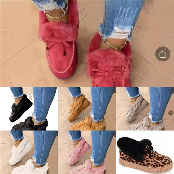 

cvghw new women soft mop cotton yarn warm velvet plus velvet indoor slippers house snow boots sandal cute cotton home light, Black