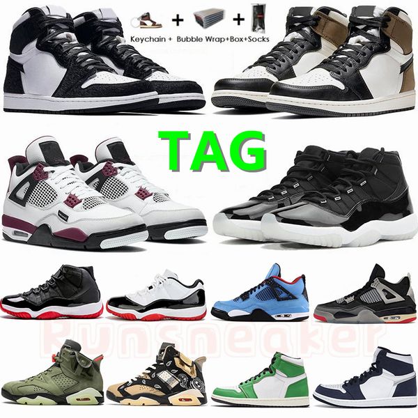 

dark mocha jumpman 1s 1 basketball shoes 4 4s travis scotts 6 6s bred 11 11s 25th anniversary men women sneakers size 13