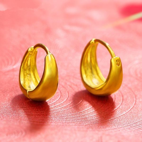 

hoop & huggie womens yellow gold filled thick small earrings, Golden;silver
