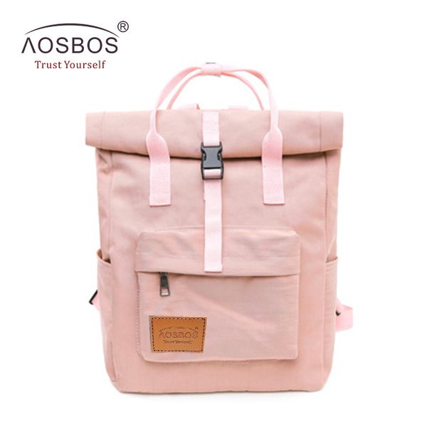 

aosbos fashion portable nylon school backpacks candy color girls backpack knapsack women preppy style school bags for teenagers c0125