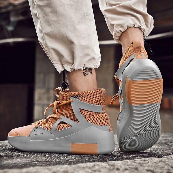 

vulcanized man-made casual breathable non-slip moccasins mesh male lace zapatos shoes big size, Black;brown