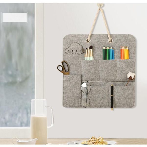 

felt storage hanging organizer wall mounted wardrobe wall pouch door hanging sundry storage bag 2pcs1