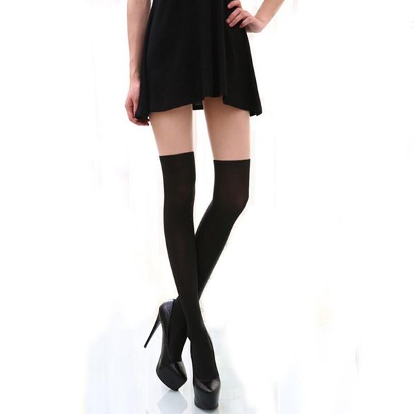 

socks & hosiery stitching stripe wemen pantyhose female black longtube stockings tights lady thigh high stocking, Black;white