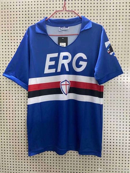 

1990 1991 retro uc sampdoria soccer jersey sampdoria mancini vintage 90/91 football shirt s-2xl, Black;yellow