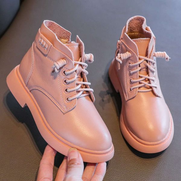 

2020 new short girls' winter children' single martin plush cotton boots, Black;grey