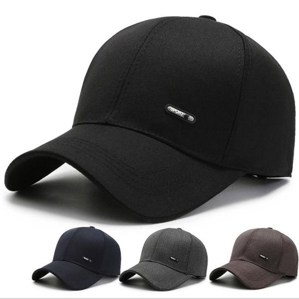 

wide brim hats men's and women's baseball cap four seasons versatile sports letters sun hat korean version of leisure fishing larg, Blue;gray