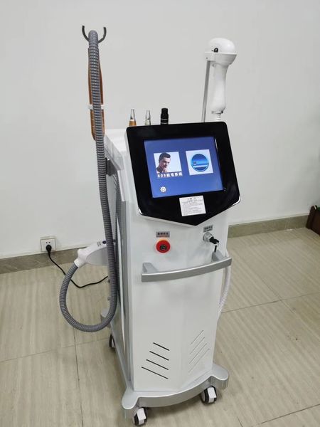 Venda quente 2 em 1 808nm diodo laser laser remoção de tatuagem máquina de remoção de tatuagem pico certeza enfrentar a pele apertando o laser nd yag