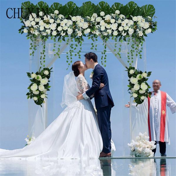 

decorative flowers & wreaths wedding arch artificial flower decoration diy custom simulation row stage road lead festival pography prop