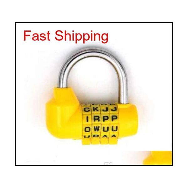 

4 dial digit letter combination travel security code lock diary qylzcu bde_luck