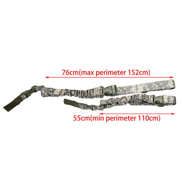 

outdoor new tactical one 1 single point sling adjustable bungee strap acu