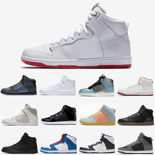 

skateboard basketball shoes doraemon platform shadow obsidian triple black iridescent soulland high dunk men women trainers sneakers cheap