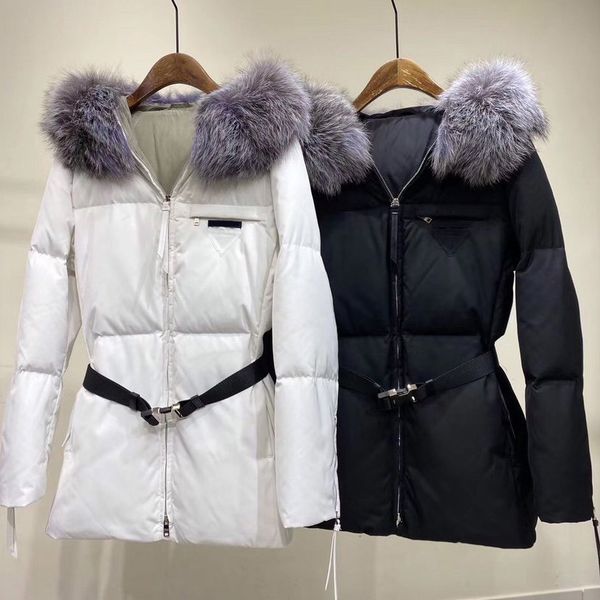 

women winter long parkas fashion women winter clothing windbreaker long down coat with belt black color wholesale