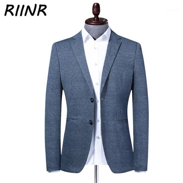 

riinr 2020 spring autumn new men's suit fashion slim suit men blazer jacket male business casual clothing m-4xl1, White;black