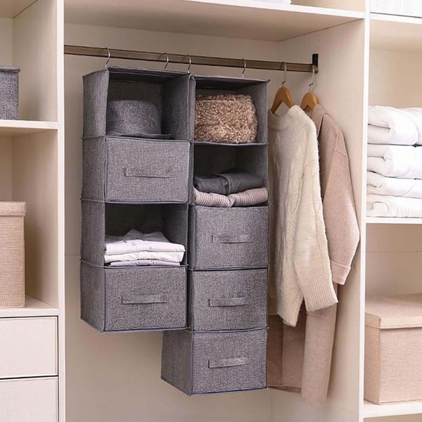

4# hangingmulti-layerstoragebagcottonlinenhangingbagwashabledrawertypeclosetorganizerclothescabinetcontainer