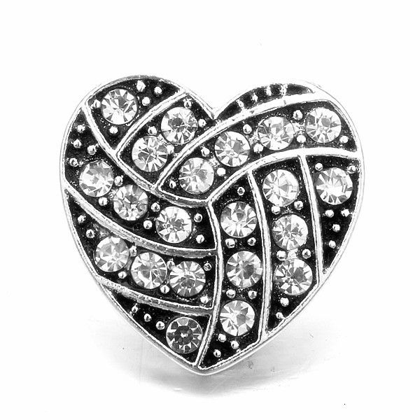 

rhinestone snap button, 18 love fashion jewelry mm in places have different charms, Golden;silver
