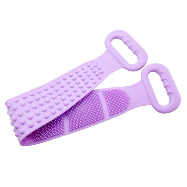 

silicone bath body brush double sided bath belt exfoliating back brush belt full coverage shower back brush exfoliating remove wmtvxe