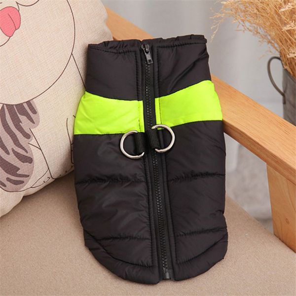 

large dog jacket fur collar winter dogs clothes for pet waterproof big dog coat with removable harness french bulldog pug outfit