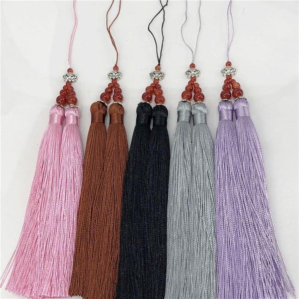 

6pcs lot double tassel silk fringe sewing bangs lotus flower tassel pendant tassels for curtains home decoration accessories h jlldwf