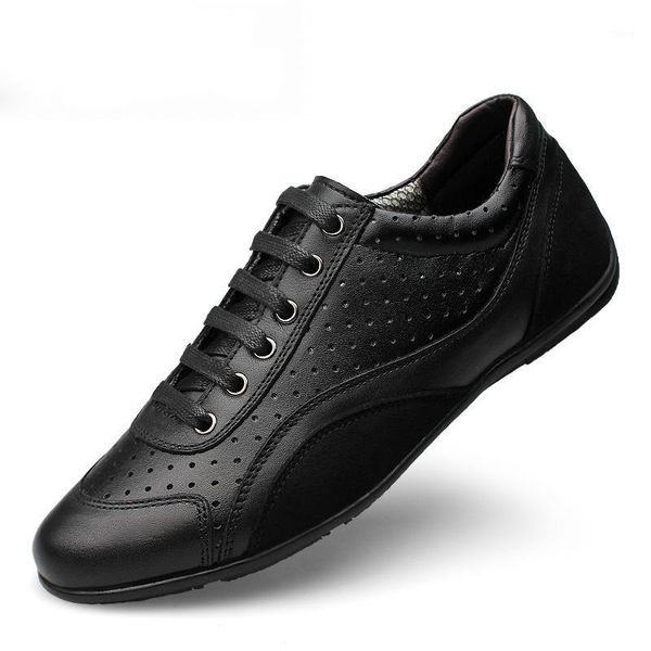 

dress shoes leather mens casual lace up footwear for men big size 48 style sneakers1, Black