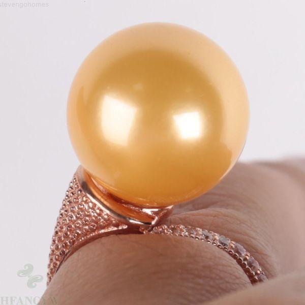 

adjustable 1factory 18k 16mm gold ring shell pearl mesmerizing wedding, Silver
