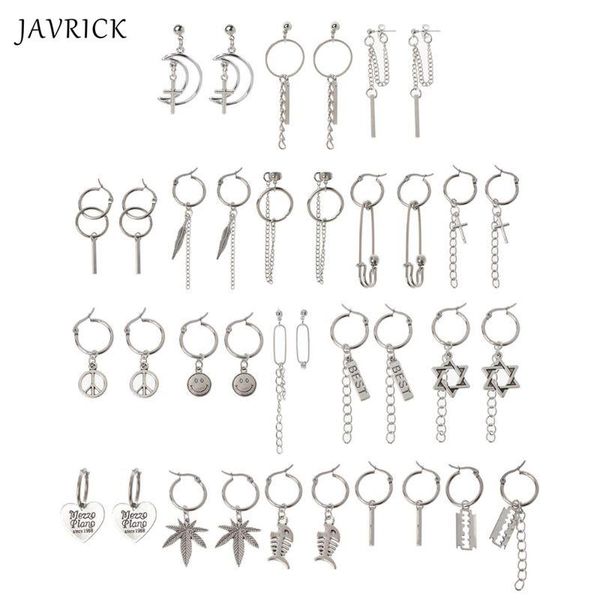 

булавка punk moon cross chain капля личность серьги комплект, Silver