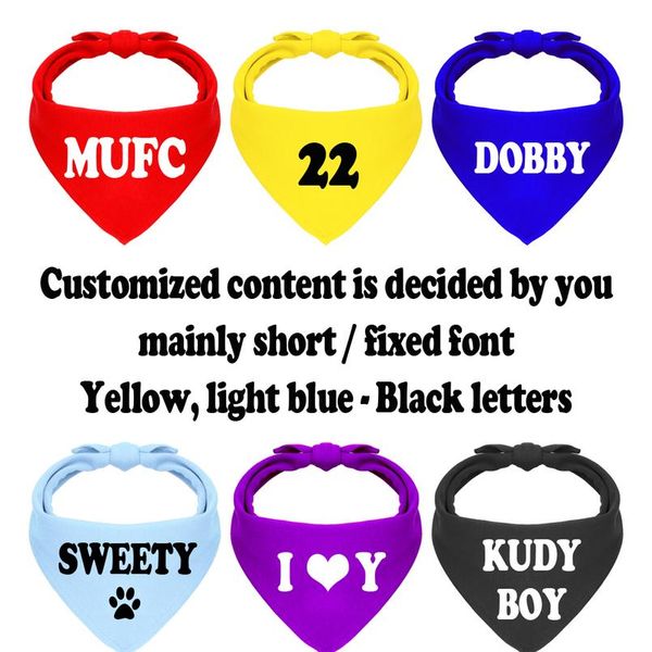 

custom dog bandana collar personalized cotton pet bandanas scarf collar for small medium large dogs accessories nec wmtilo