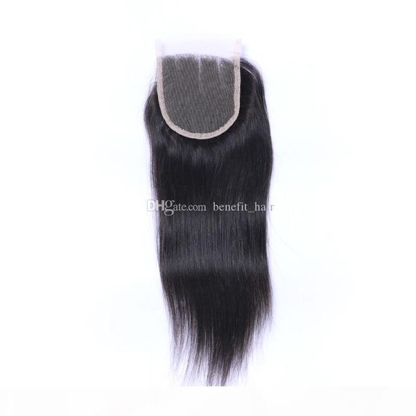 

4x4 ear to ear full base lace frontal closure 8a brazilian sliky straight lace frontals with baby hair 8"-24"inch, Black;brown
