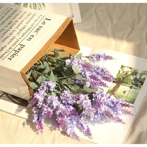 

франция fancy provence лавандовая искусственные цветы фиолетовый белый новинка дизайн шелковый цветок для свадьбы украшения дома f jlluqq
