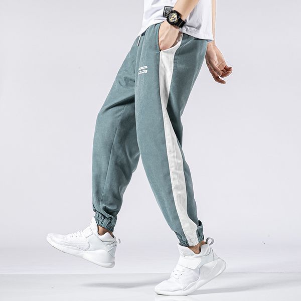 

men's sports korean new style corset pants casual loose capris fashion, Black