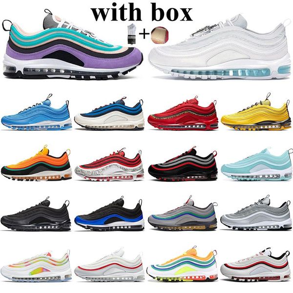 

with box 2021 mschf x inri jesus mens running shoes triple black white sliver bullet metalic tatum men women trainers sports sneakesr 36-45, White;red