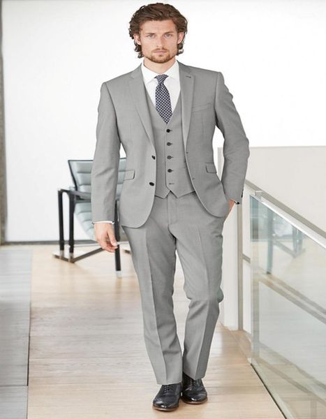 

2020 three pieces suitstwo buttons notch lapel groom tuxedos business formal wear men's wedding suits (jacket+pants+vest)1, White;black