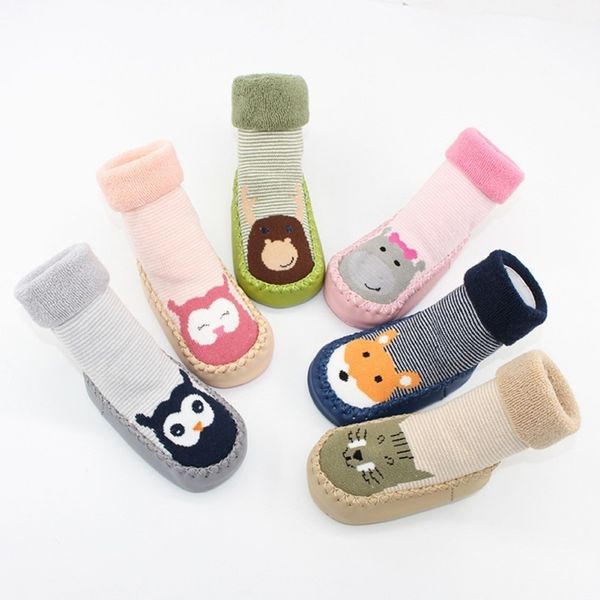 

baby boy girl socks anti slip rubber soles first walkers floor toddler socks fashion baby socks y1 y201009, Pink;yellow
