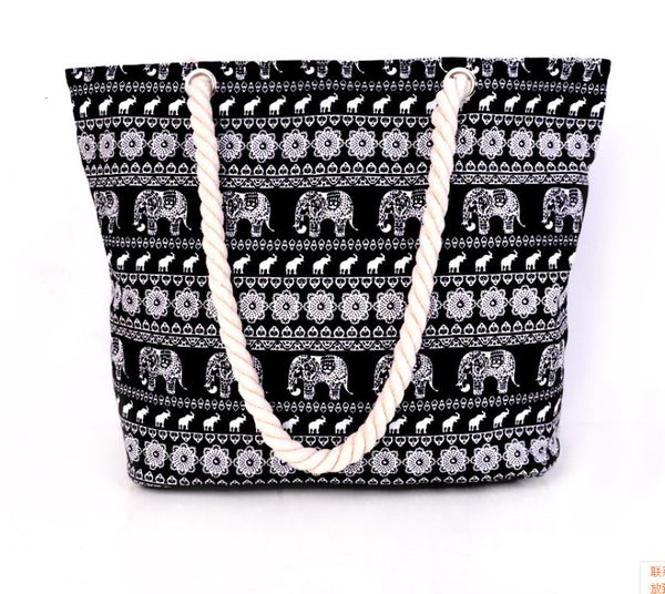 

hbp non-brand women's bag korean single shoulder bag sports leisure women's bag canvas elephant pattern large capacity sport.0018