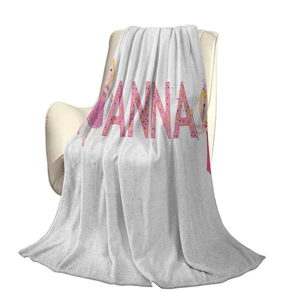 

traditional nursery themed lettering with colorful dots with fairies female childrenoffice leisure blankets