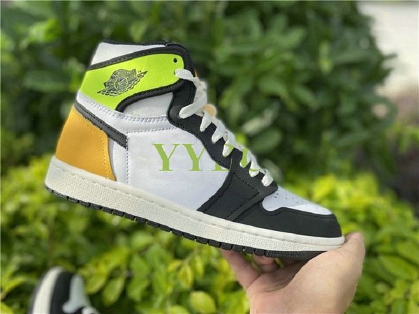

1 high og volt gold wmns black yellow shoes mens womens 1s trainers sports all-star game designer outdoor sneakers, White;red