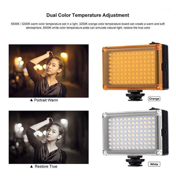 

flashes mini led dslr camera fill light 5400k/3200k easy installation lfx-ing1